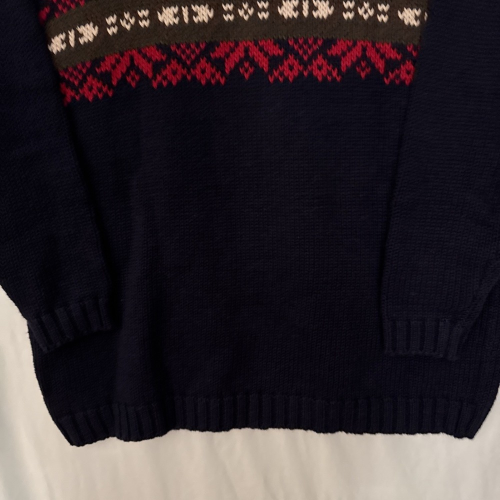 Vintage 90s B. Moss Nordic Fair Isle Geometric Knit Sweater Wms M SKI - Picture 2 of 13